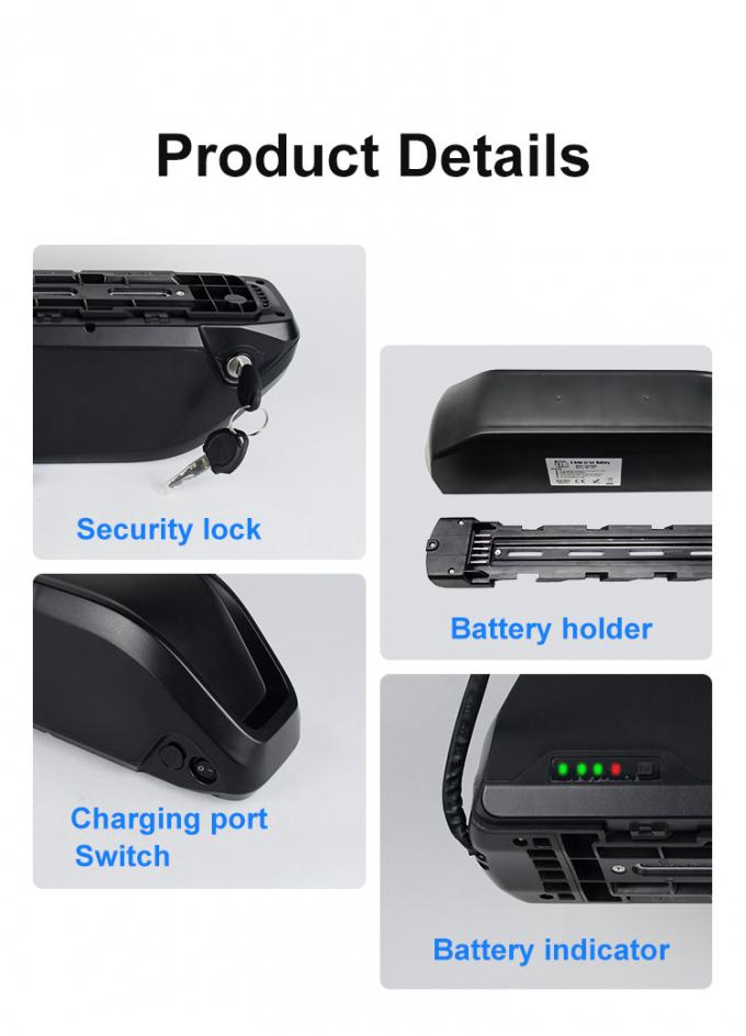 36 فولت 48 فولت 30 أيه استبدال بطارية الدراجة مع BMS Hailong Downtube Case 1