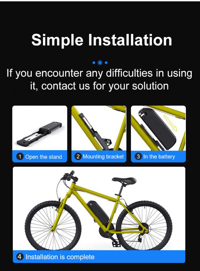 36 فولت 48 فولت 30 أيه استبدال بطارية الدراجة مع BMS Hailong Downtube Case 2